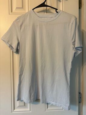 Light Blue Crewneck Tee in baby blue